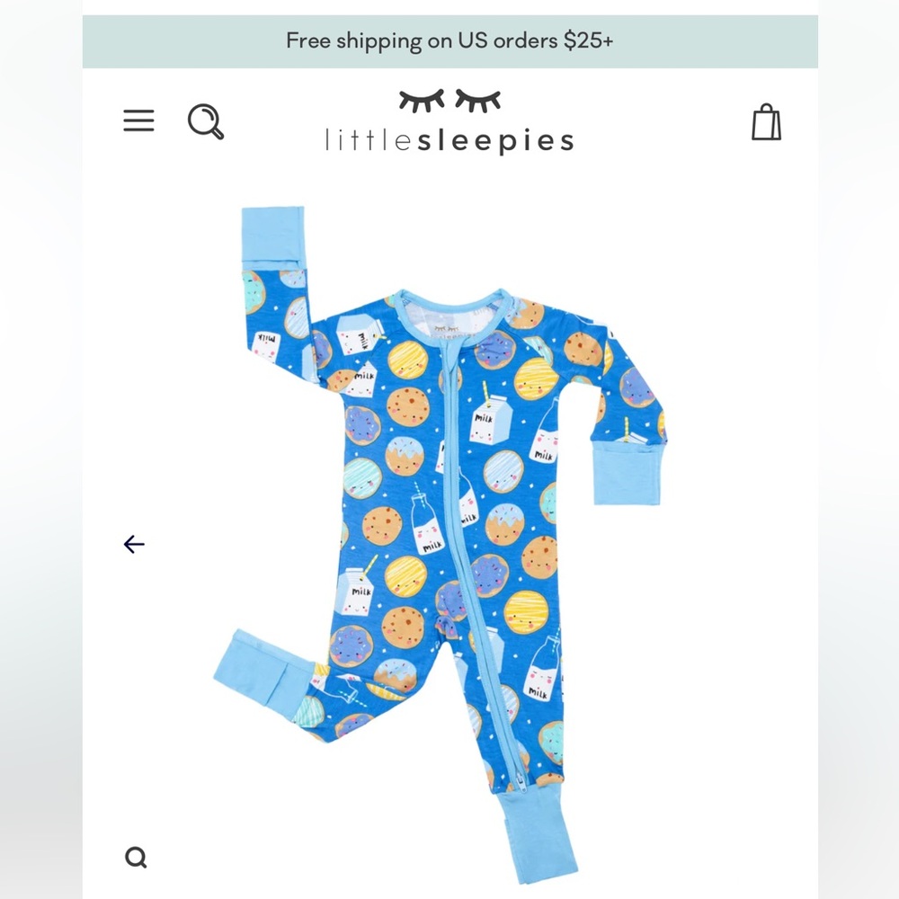 Little Sleepies Blue Footies One Piece